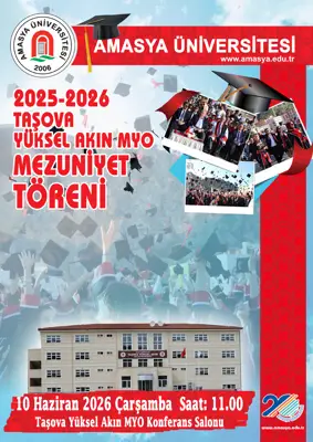 2025-2026 Taşova Yüksel Akın Meslek Yüksekokulu Mezuniyet Töreni